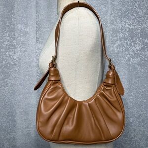 Elegant Brown Leather‎ Hobo Bag